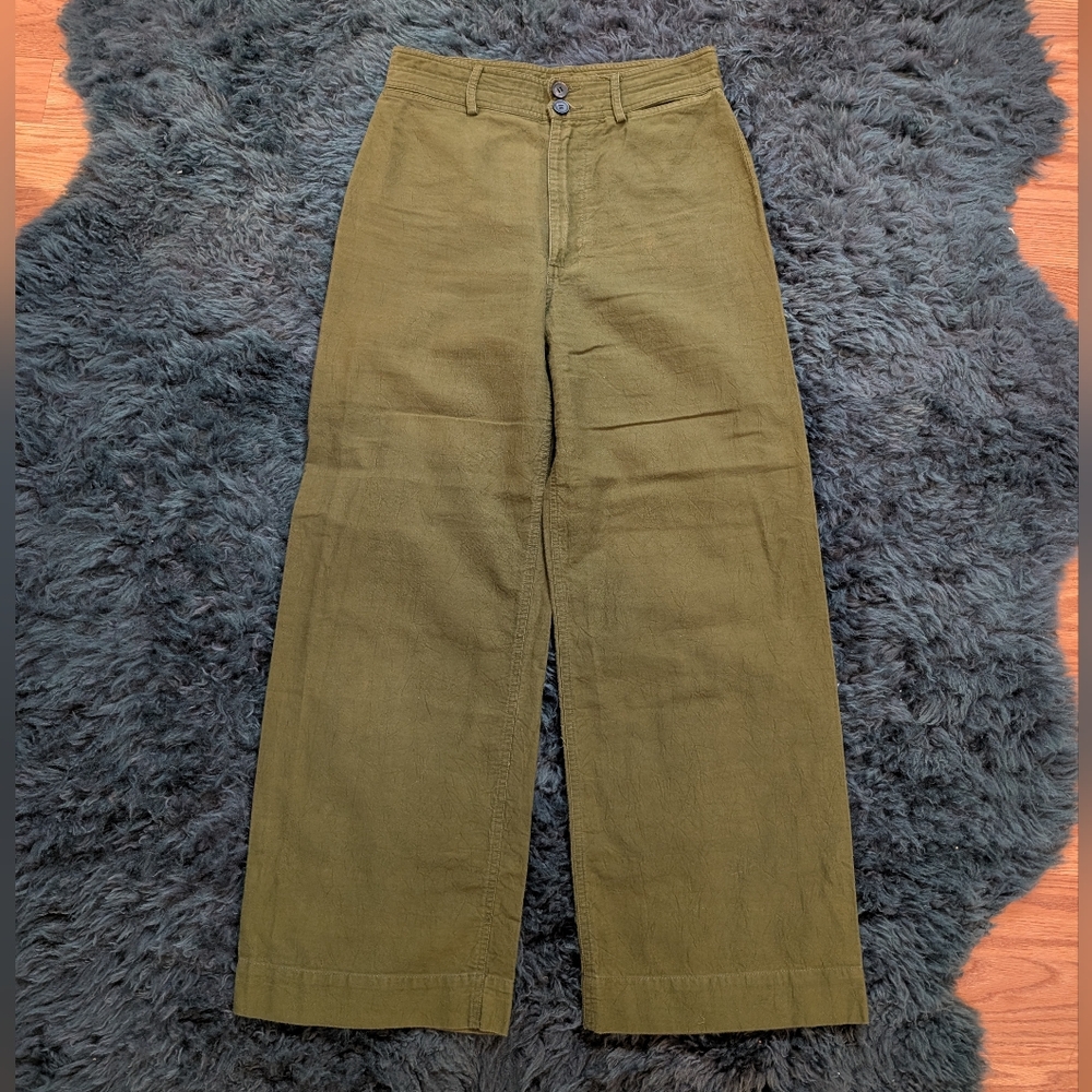 Apiece Apart olive green crop pants, sz 4